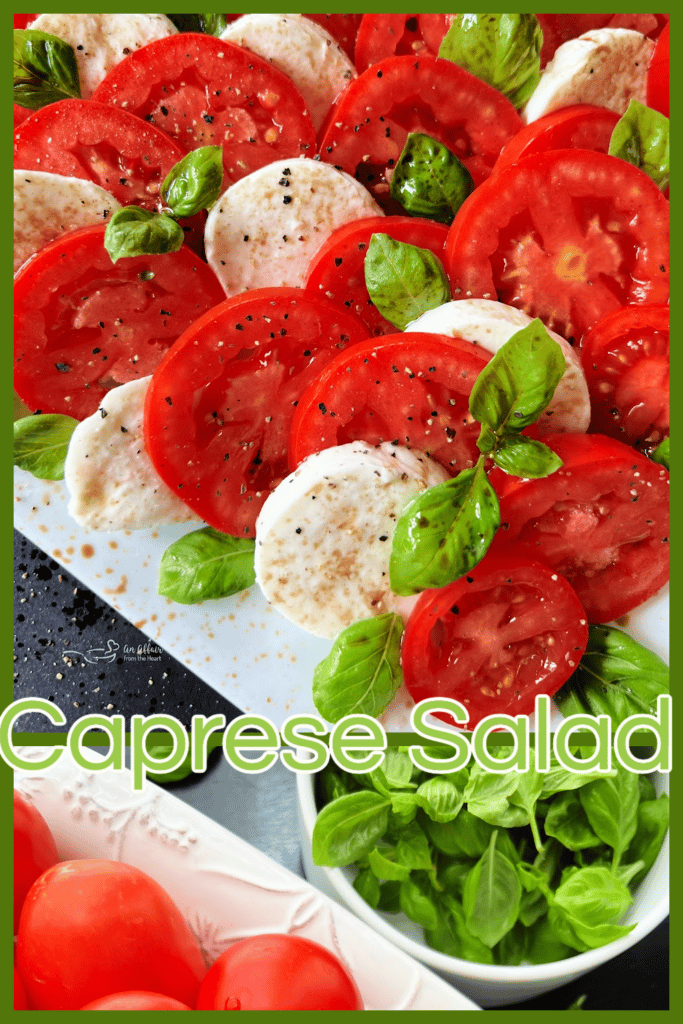 Caprese Salad gift crate with olive oil and Balsamic Vinegar