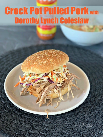 Crock Pot Pulled Pork Sandwiches with Dorothy Lynch Coleslaw