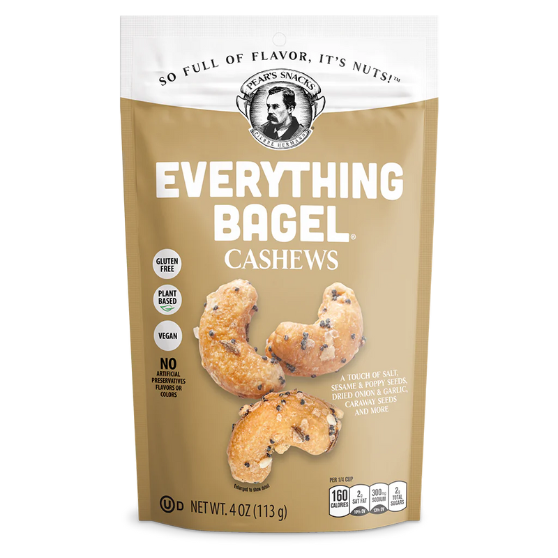 Everything Bagel Cashews | 4 oz. Bag | Everything But The Bagel Seasoning | Savory, Bold Snack Mix | Premium Cashews & Crunchy Sesame, Caraway, & Poppy Seeds