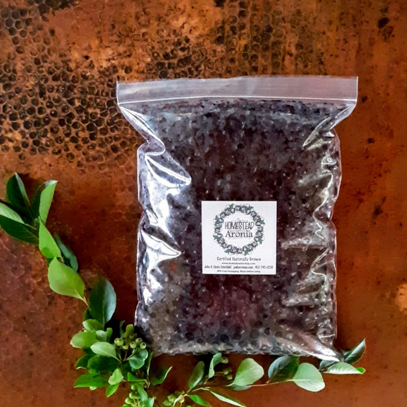 Frozen Aronia Berries | Handpicked Fresh | Certified Naturally Grown | Non-GMO |  10 lbs. | Antioxidant | Resealable Freezer Bag | Shipping Included