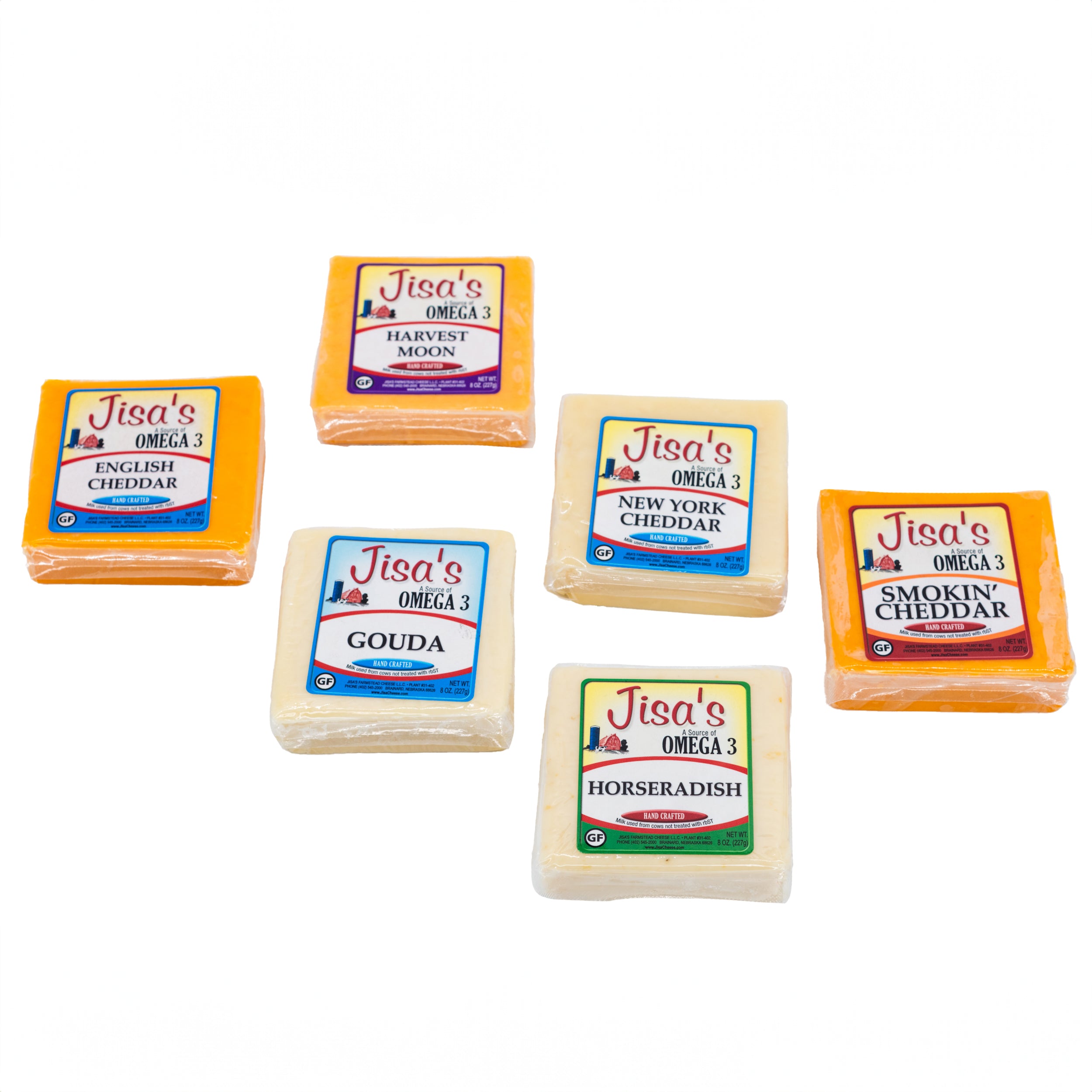 Premium Cheese Variety Pack Bundle | Includes 6 Flavors | Jisa's
