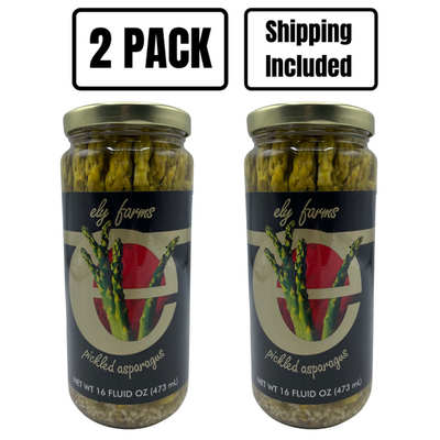 Pickled Asparagus | Bloody Mary Gourmet Garnish | Delicious Appetizer | Harvested Fresh | Zesty and Crunchy Spears | Made in Nebraska | 16 oz. Jar | Pack of 2 | Shipping Included