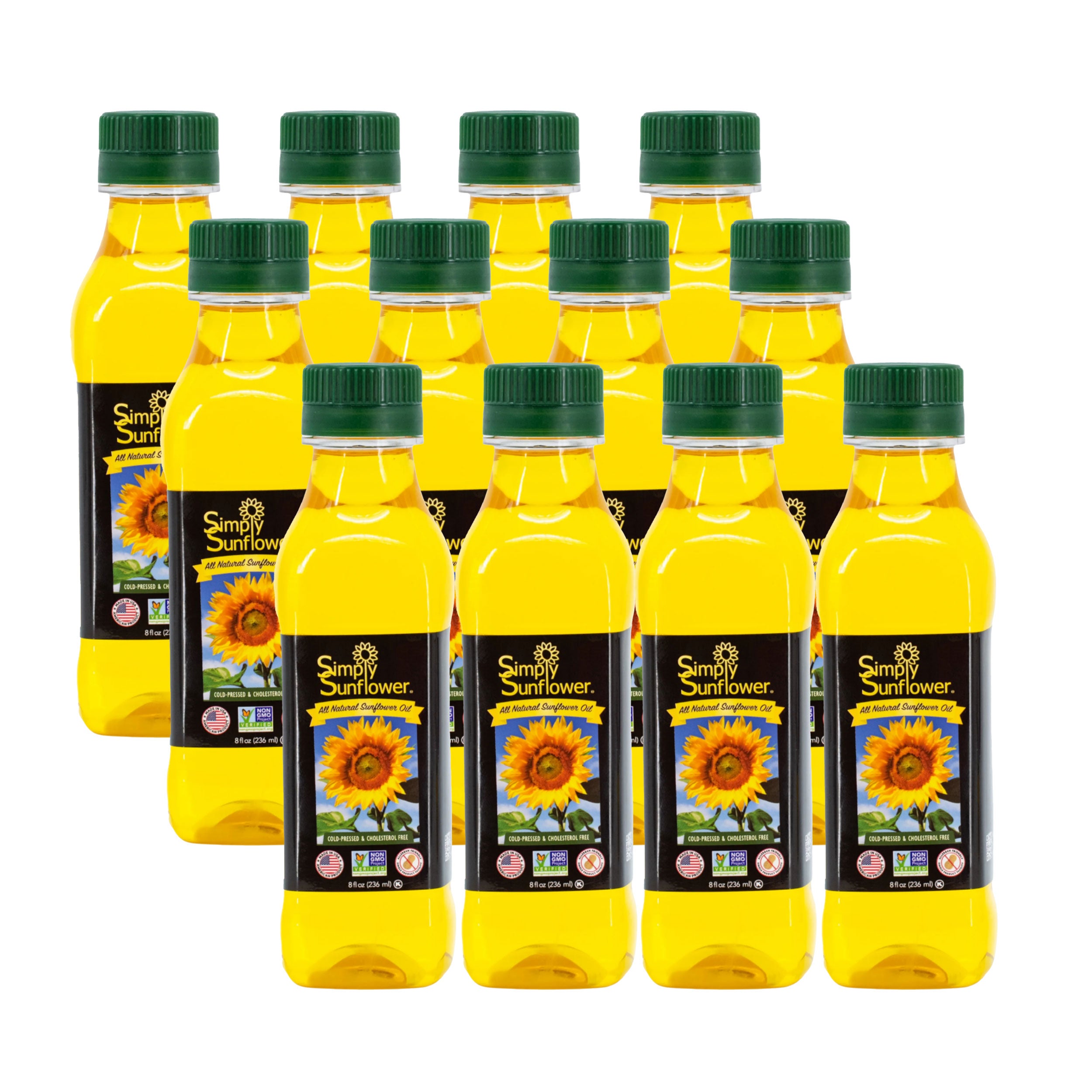 Sunflower Oil | Pack of 12 | 8 oz | Non GMO, Gluten & Nut Free