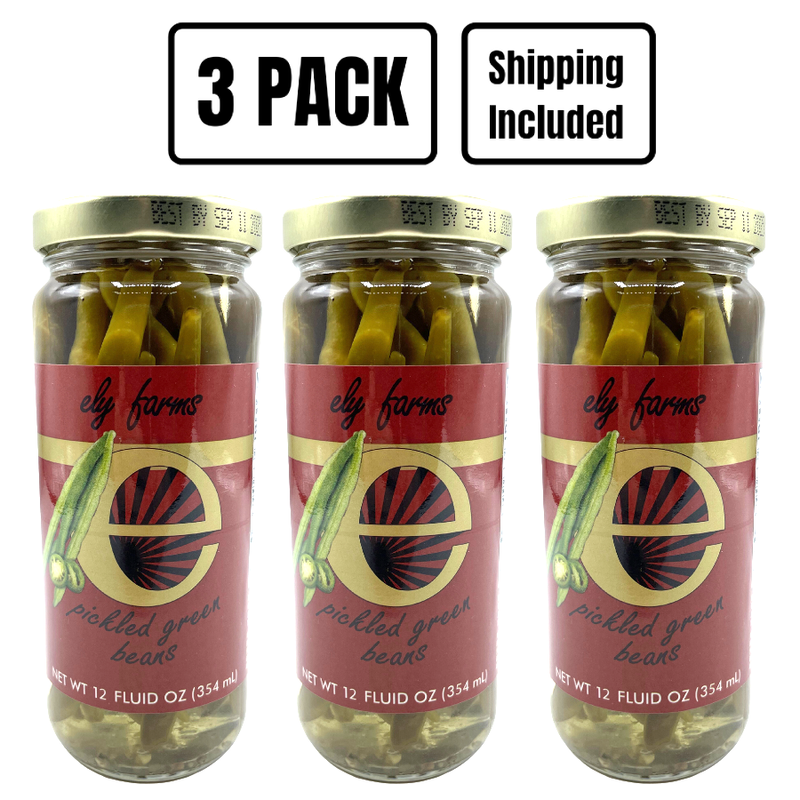 Fresh Pickled Green Beans | Homemade Recipe | Zesty Garlic Flavor | Bloody Mary Garnish | Pack of 3 | Shipping Included