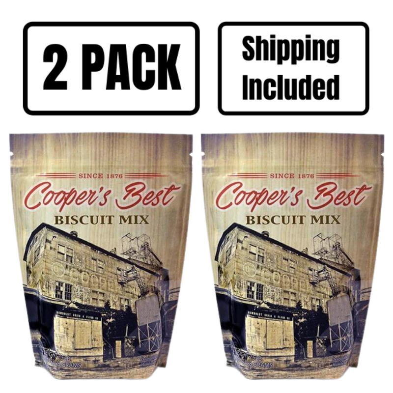 The front of two 2.5 lb. bags of Cooper&