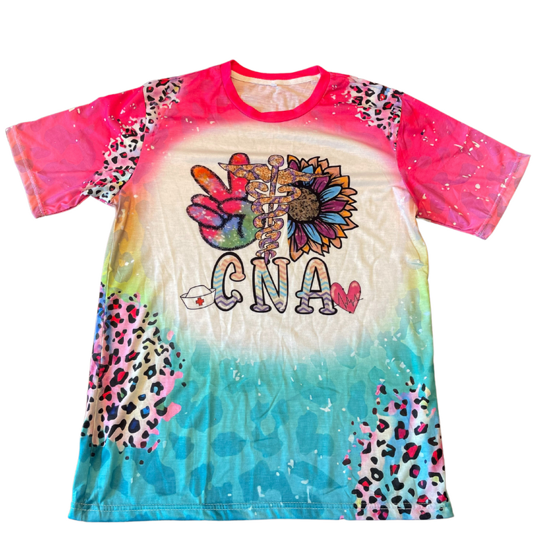Bleach Dyed T-shirt | CNA Design | Multi Color | Dri-Fit Material