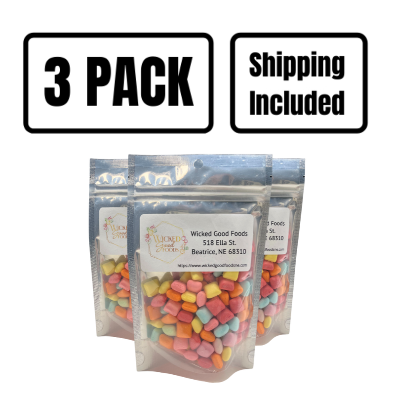 Freeze Dried Starlight Crunch Bites | 5 oz. | Light & Airy | Fruit Bursts | Space Candy | Unique Twist On A Classic | 3 Pack | Shipping Included