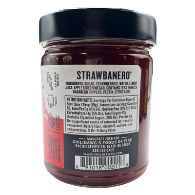 Strawbanero Pepper Spread | 9 oz. Jar | Strawberry Pepper Spread | Gluten Free | Sweet and Spicy | Nebraska Pepper Spread | Amazing On Pork Baby Back Ribs, Toast, And Salmon & Halibut | Fruity Heat | 3 Pack | Shipping Included