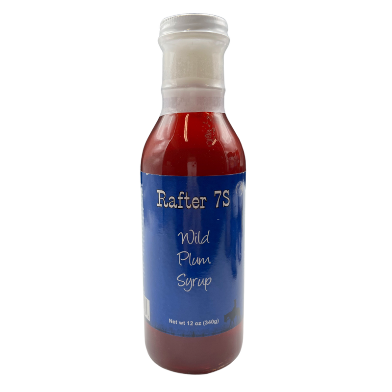 Wild Plum Syrup | 12oz Bottle | No Preservatives | All Natural | Made With Native Nebraska Plums | Perfect Addition To Pancakes, Waffles, Biscuits, And Cheesecake | Stir Into Cream Cheese Or Sour Cream As A Dip