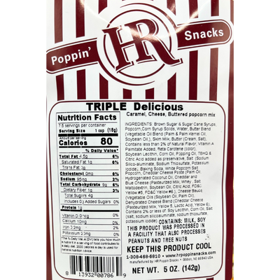Triple Delicious Popcorn | Made in Small Batches | Caramel, Cheese, and Buttered Popcorn Mix | Sweet and Savory Snack | Ready To Eat | Popped Popcorn Snack | Movie Night Essential | Nebraska Popcorn