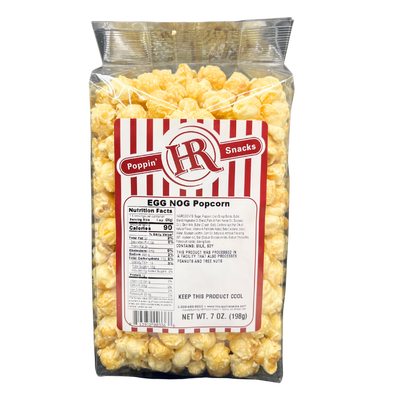 Egg Nog Popcorn | Made in Small Batches | Perfect Snack For Egg Nog Lovers | Sweet And Creamy Flavor | Ready To Eat | Christmas Themed Popcorn | Movie Night Essential | Nebraska Popcorn