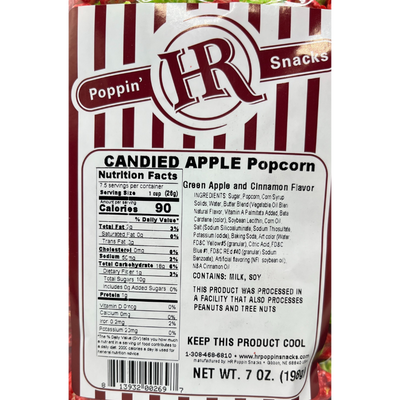 Candied Apple Popcorn | Made in Small Batches | Perfect Snack For Candy Apple Lovers | Fruity, Crisp Flavor | Ready To Eat | Christmas Themed Popcorn | Movie Night Essential | Nebraska Popcorn