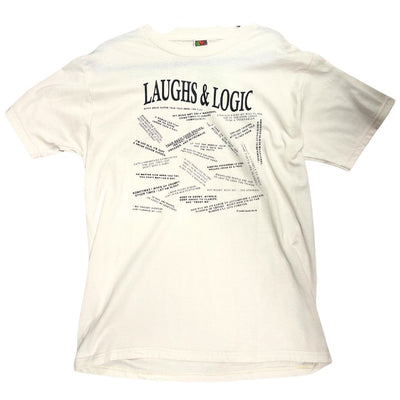 Laugh & Logic Tee | White | Unisex | Soft & Breathable Material | Nebraska Humor | Perfect Gift For Jokester | Relatable Nebraska Sayings | 50% Cotton