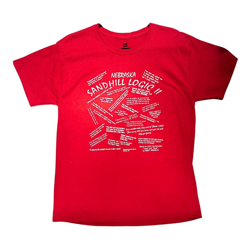 Nebraska Sandhill Logic II Shirt | Red | Unisex | Funny Nebraska Shirt | Relatable Nebraska Sayings | Light & Breathable Material | Gift For Jokester