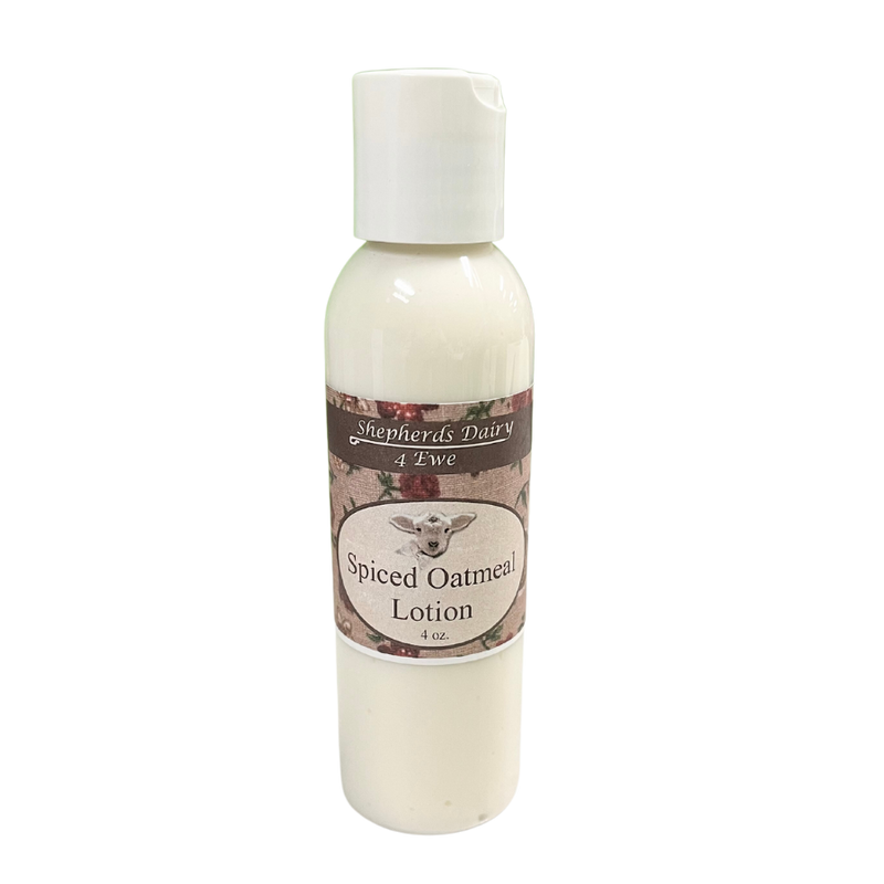 Spiced Oatmeal Lotion | Multiple Sizes | Victorian Lotion | Spicy Cinnamon Scent | Exfoliating Properties | Leaves Skin Feeling Silky and Smooth | Hydrating Minerals | Daily Moisturizer | All Natural | Handcrafted