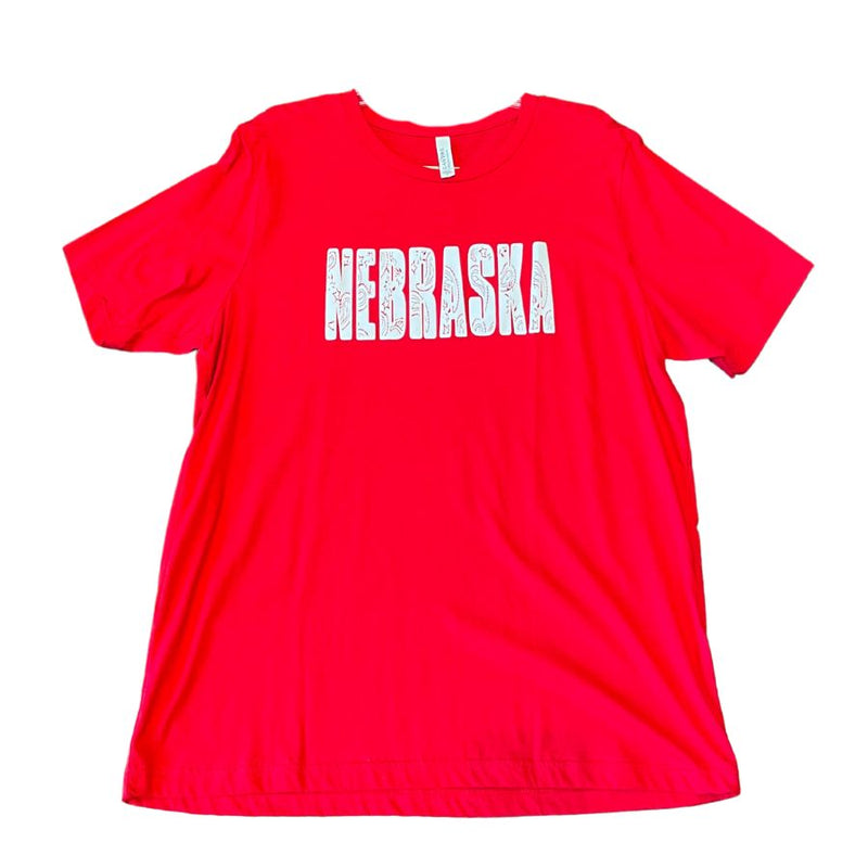 Nebraska T-Shirt | Bandana Print | Cute, Simple, Stylish Nebraska Shirt | Great For Any Occasion | Elevate Your Gameday Outfit