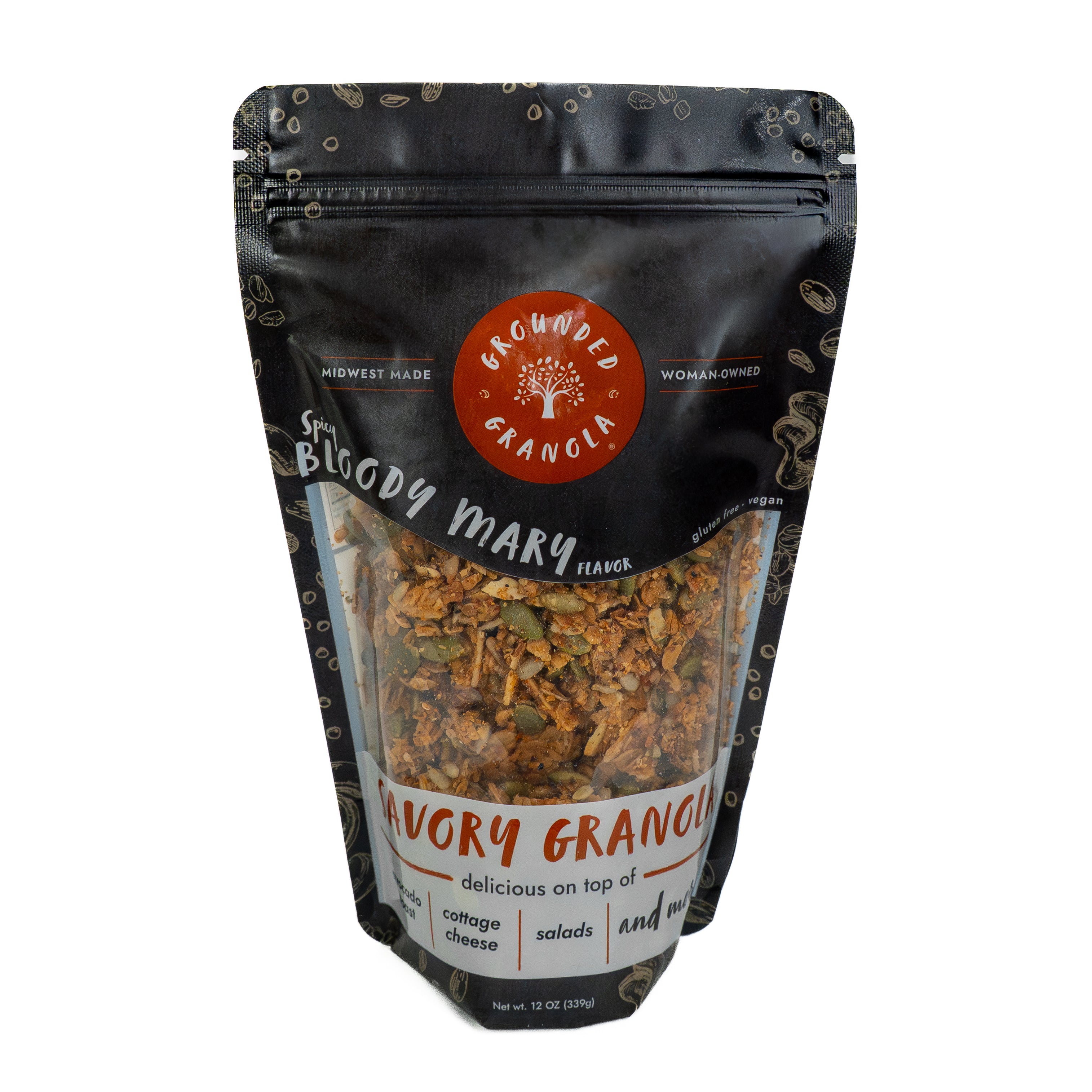 Spicy Bloody Mary Granola | 12 oz | Grounded Granola – BuyNebraska.com
