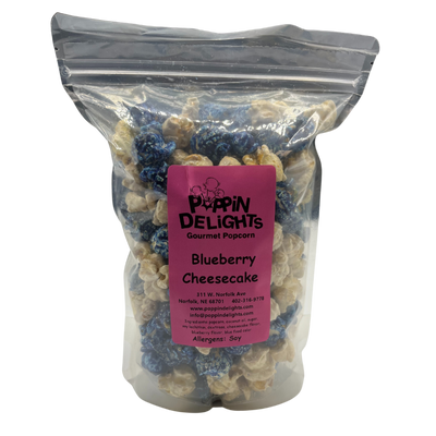Blueberry Cheesecake Flavored Popcorn | Easy and Delicious Snack | Flavor Packed | Made in Small Batches | Locally Grown Kernels | 8 oz. Bag