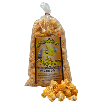 Cheddar Cheese Popped Popcorn | Gourmet | 2 oz. bag | 4 Pack | All Natural | Non-GMO | Made with Corn Oil  | Light and Fluffy Popped Kernels | On The Go Snack | Made in Nebraska | Shipping Included