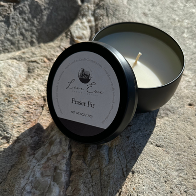 Luxury Scented Candle | Fraser Fir Fragrance | Citrus with a Woody Fir Balsam Core | Cozy and Inviting Holiday Smell | Handmade in Small Batches | Natural USA Grown Soybean Soy Wax | 6 oz