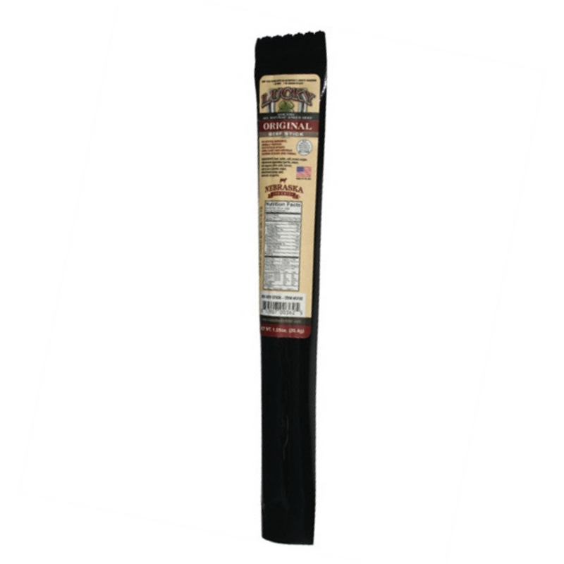 Beef Stick | 1.25 oz. | Original | Delicious Blend Of Garlic, Onion, Celery, & Paprika | Tender, Thick Cut Jerky | Low Fat Profile | Seasoned And Cooked To Perfection | All Natural | Authentic | Nebraska Beef Jerky | Quick, Convenient Snack