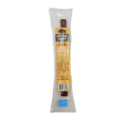 Bison Meat Stick | 1 oz. | Original Flavor | Perfect Coating Of Savory Spices | Highlights Natural Bison Flavor | Perfect Quick Snack | Low Calorie | High Protein | Great For Gift Giving | No Artificial Ingredients