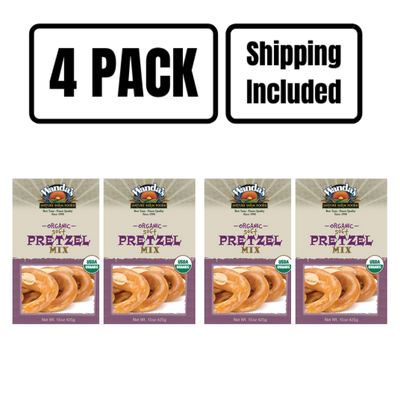 Soft Pretzel Mix | 15 oz. | Organic | Bring The Stadium To Your Home | 4 Pack | Shipping Included | Add Butter, Salt, Or Cinnamon Sugar For The Best-Tasting Pretzel | Perfect Balance Between Soft & Chewy