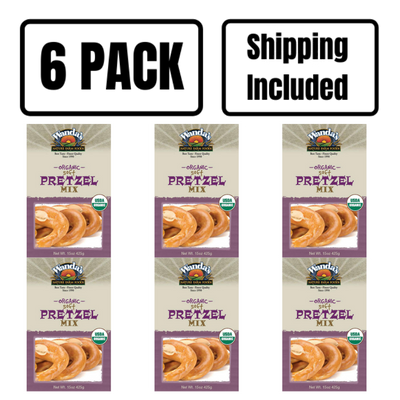 Soft Pretzel Mix | 15 oz. | Organic Mix | Hot, Soft, Salted Pretzels At The Comfort Of Your Own Home | Makes The Best Soft Pretzels | 6 Pack | Shipping Included | Easy Baking Fun For All Ages | Add Salt Or Cinnamon Sugar For Extra Flavor