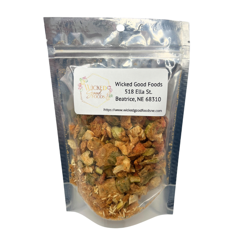 Freeze Dried Soup | Chicken Gumbo | 2.55 oz | Spicy Cajun | Just Add Water | Hearty Meal | Kick Of Spice | Wholesome Cup Of Soup | Soup Mix