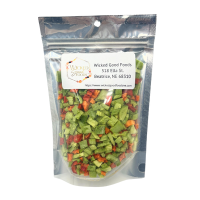 Freeze Dried Veggies | Bell Pepper Medley | Multi-Colored | 1.5 oz. Resealable Bag | Perfect Casserole, Soup, Or Salad Additive | All Natural