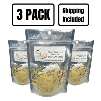 Freeze Dried Soup | Chicken & Wild Rice | 2.75 oz | Homemade Soup Mix | Only Needs Water | Low Sodium | Easy-To-Make | 3 Pack | Shipping Included