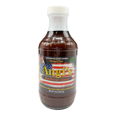 Angi's Barbecue Sauce | 18 oz. Bottle | Midwest's Finest Barbecue Sauce | Sweet & Spicy Tang | Smoky Wing & Dipping Sauce | Gluten Free | No MSG