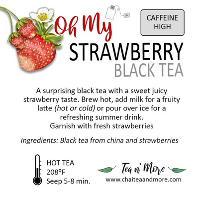 Label Oh My Strawberry Tea by Tea N More
