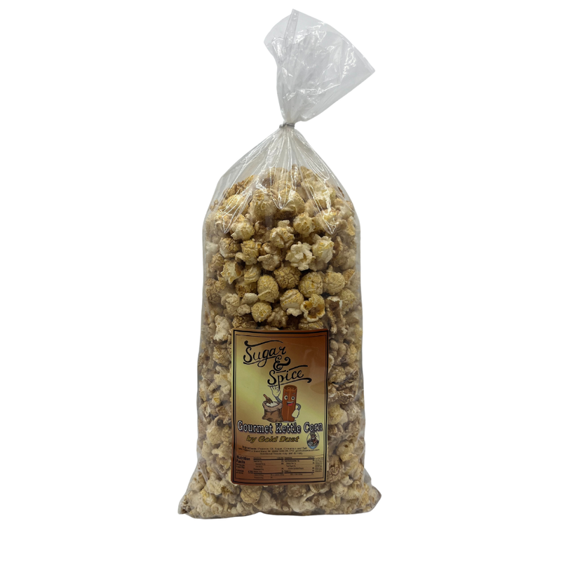 Cinnamon and Sugar Gourmet Kettle Corn | 7 oz. bag | Non-GMO | Perfect Sugar and Spice Combination | Made with REAL Cinnamon | Light and Fluffy | Ideal for Sharing | All Natural | Made in Nebraska | Gluten Free | Nebraska Popcorn
