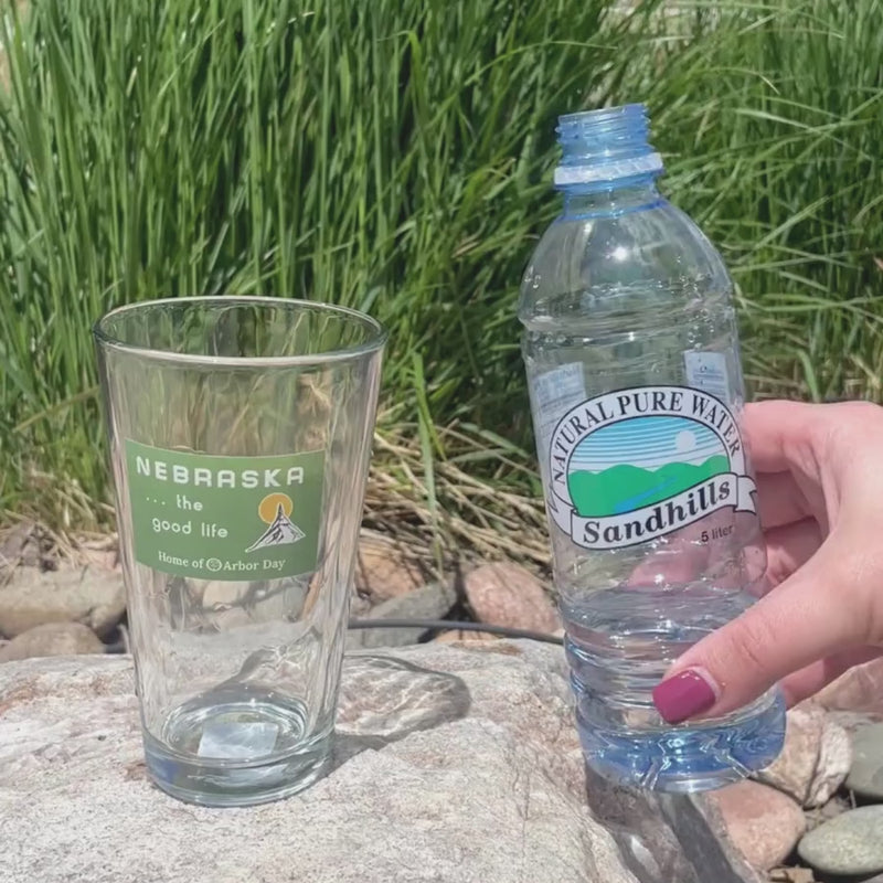 Sandhills Natural Water | 1/2 Liter Single Bottle | 16.9 fl. oz. | Natural Pure Water | Ogallala Aquifer Drinking Water | No Reverse Osmosis | PET Safe Water Bottle