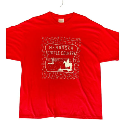 Nebraska Cattle Country Shirt | Red