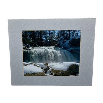 White-Framed Image Of Snake River Falls 