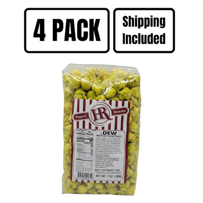 Dew Soda Popcorn | Made in Small Batches | Party Popcorn | Pack of 4 | Shipping Included | Soda Lovers | Ready To Eat | Movie Night Essential | Popped Popcorn Snack | Sweet Treat