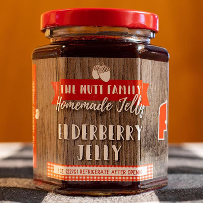 Elderberry Jelly | 9 oz. Jar | Fresh Fruit Spread | Sweet and Tangy Flavor | Great on Toast, Muffins, and Pancakes | Hand Stirred | Nebraska Made Jelly | Made with Local Produce | Perfect for Any Occasion