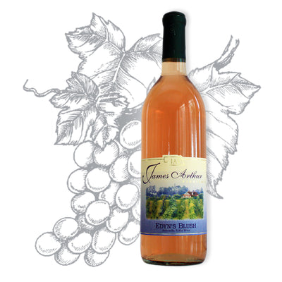 Edyn's Blush Semi-Sweet Award Winning Wine | Supreme Balance of Edelweiss & Concord Grapes | Fresh, Fruity, & Fun |  LaCrosse & Concord | Pale, Rose-Colored Wine | Citrusy With Light Flavor | Hints Of Orange | Perfectly Matched With Pasta Or Spicy Dish