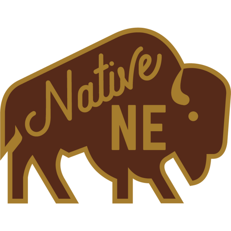 Native Nebraska | Bison | Weather Resistant Sticker