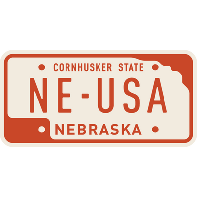 Nebraska License Plate | Weather Resistant Sticker
