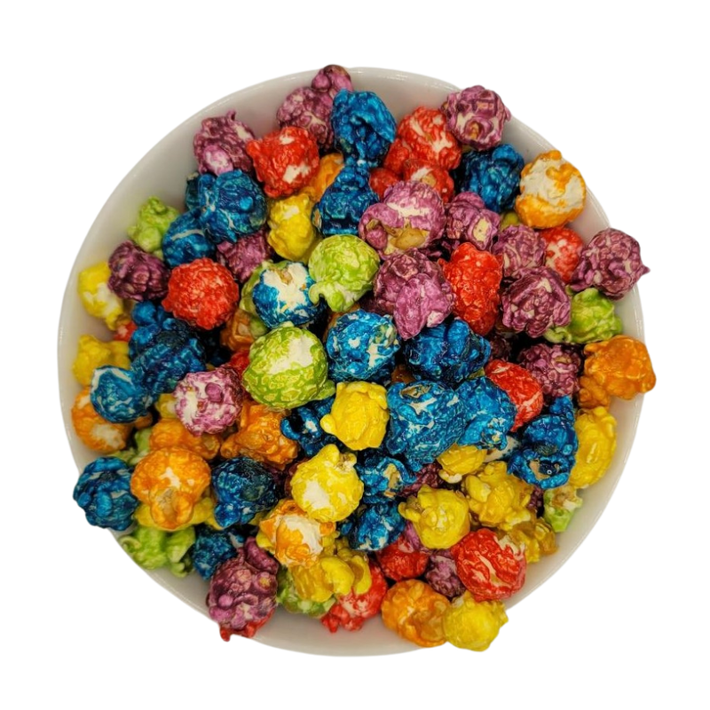 Rainbow Popcorn | Colorful Candy Coated Popcorn | Freshly Crafted | Popped To Perfection | Perfect For Any Occasion | Made in Small Batches | Party Popcorn | Pack of 3 | Shipping Included