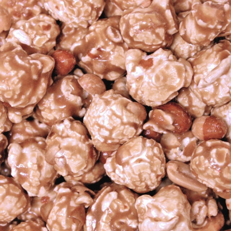 Peanut Crunch Popcorn | Popcorn And Peanuts Coated In Rich Caramel | Sweet, Crunchy Treat | Nebraska Popcorn | Perfectly Popped | Made in Small Batches