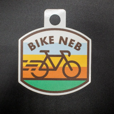 Bike NEB | Bicycle Lovers | Weather Resistant Sticker | For The Adventurous | Stick On Water Bottles, Car Windows, & More | Nebraska Sticker