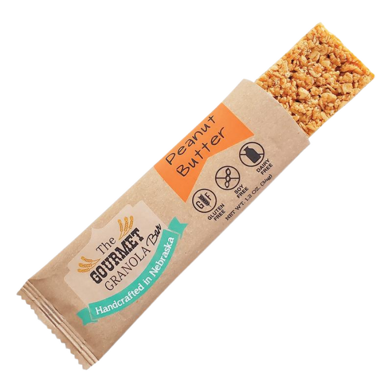 Peanut Butter Granola Bar | Perfect Before Or After Workout Snack | Gluten, Dairy, & Soy Free | Peanut Butter Lovers | Healthy, No Guilt Granola Bar | Nebraska Granola