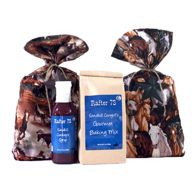 Western Gift Bag | Sandhill Cowboy's Syrup & Sandhill Cowgirl's Gourmet Baking Mix