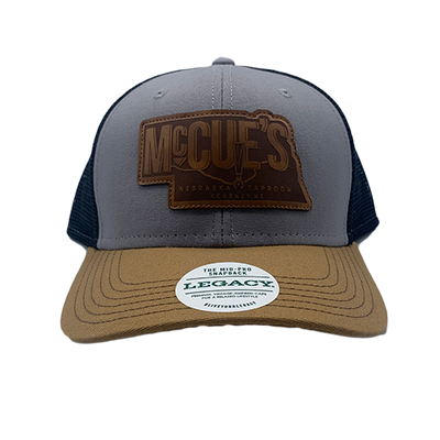 McCue's Nebraska Taproom Trucker Hat | Leather Patch | Shipping Included