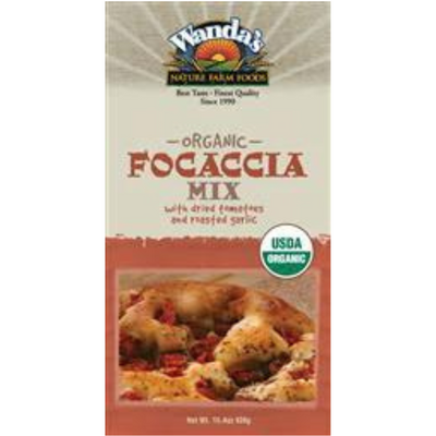 Front angle photo of Wanda's Organic Focaccia Mix