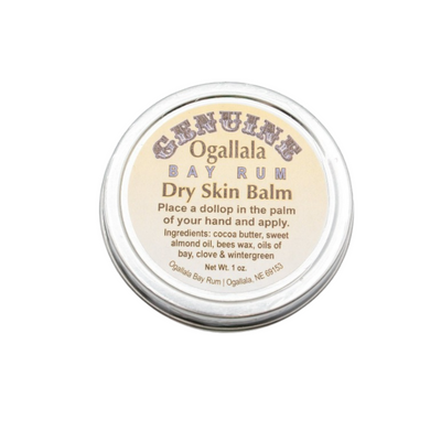 Dry Skin Rub | Skin Balm | 1 oz. Metal Can | Melts Into Your Skin | Cure To Dry Skin | Bay Rum Scent | A Little Goes a Long Way | Improves Skin Health & Beauty
